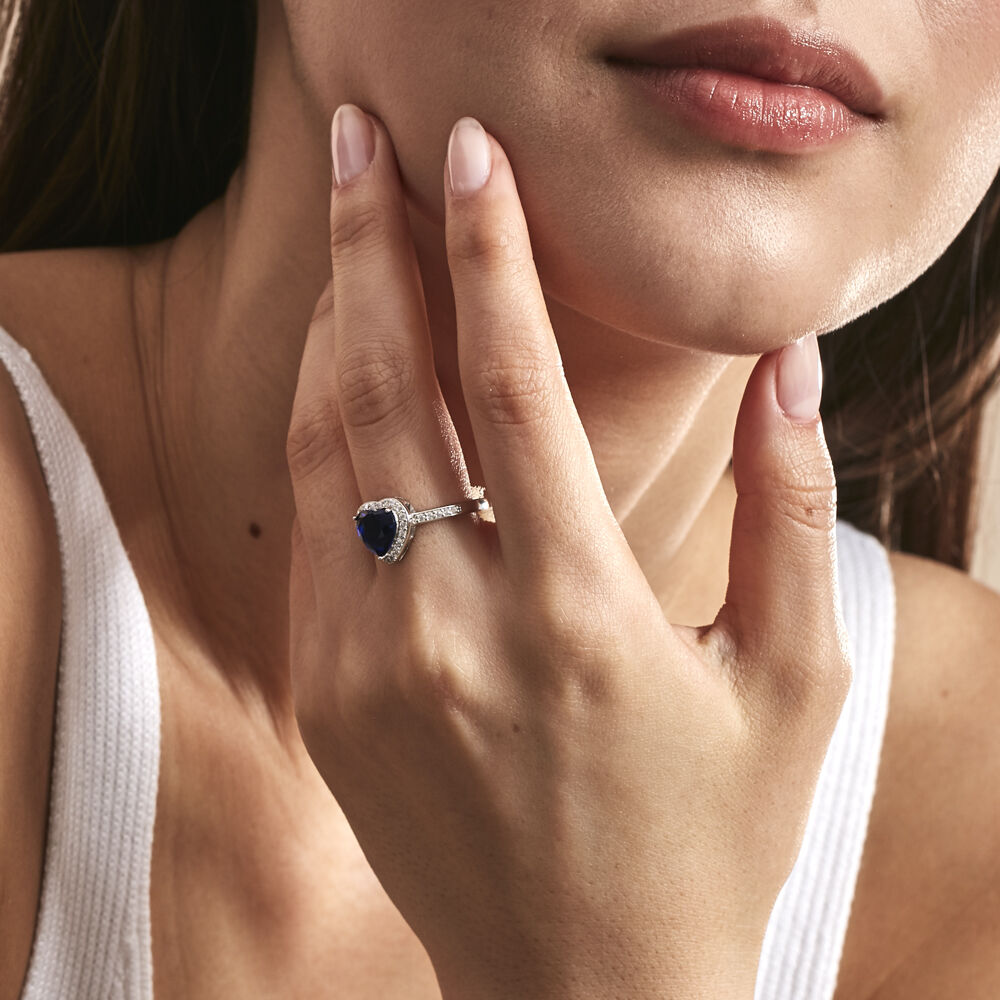 Bague Sphinx Argent Blanc Pierre Et Oxyde De Zirconium - Bagues de promesse Femme | Marc Orian