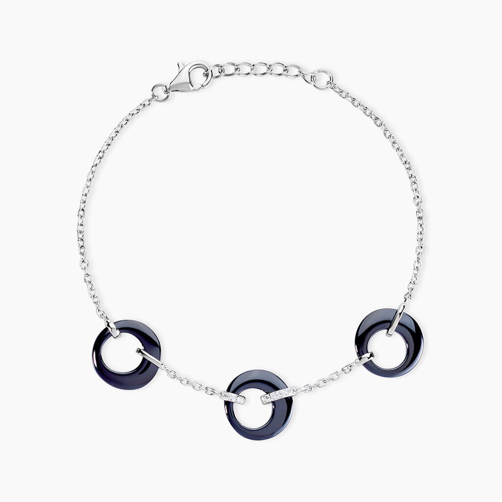 Bracelet Suzanne Argent Blanc C&eacute;ramique Et Oxyde De Zirconium - Bracelets fantaisie Femme | Marc Orian