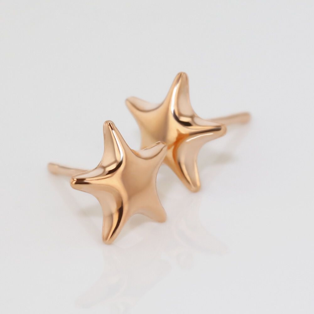 Boucles D'oreilles Puces Or Rose Lison Alphonsine - Puces Enfant | Marc Orian