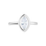 Bague Aron Argent Blanc Oxyde De Zirconium - Bijoux fantaisie Femme | Marc Orian