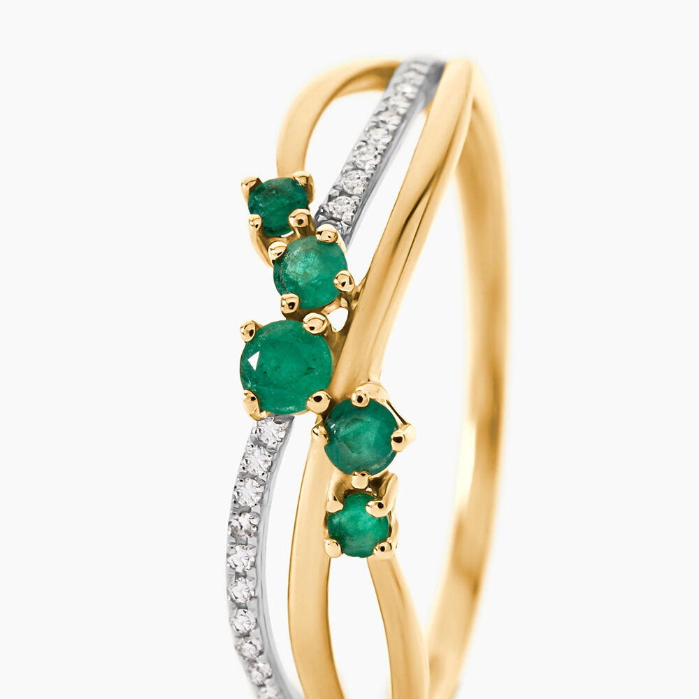 Bague Amarylis Or Jaune Emeraude - Bagues vintage Femme | Marc Orian