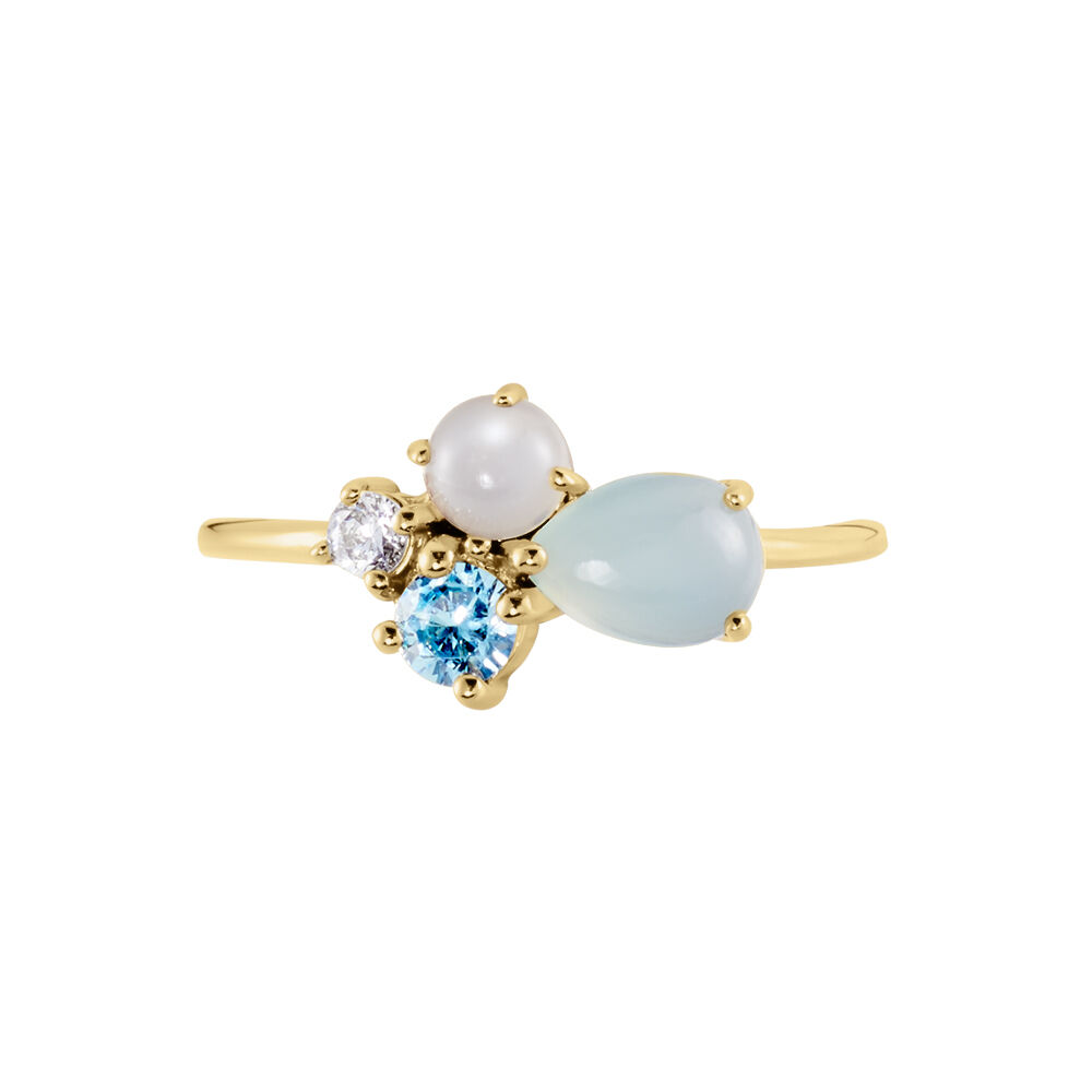 Bague Ilhan Plaqué Or Agate Oxyde - Bijoux fantaisie Femme | Marc Orian