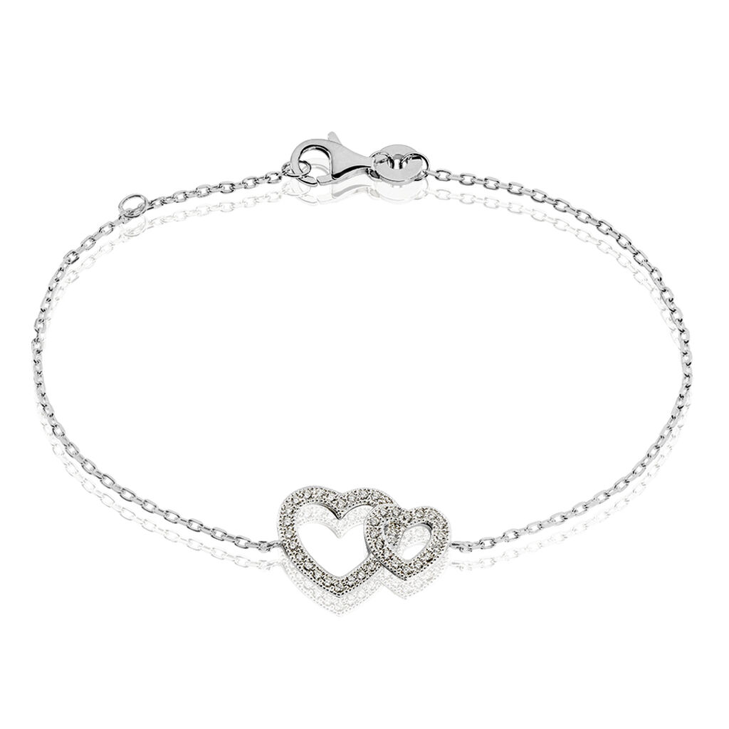 Bracelet Davia Argent Blanc Oxyde De Zirconium - Bracelets fantaisie Femme | Marc Orian