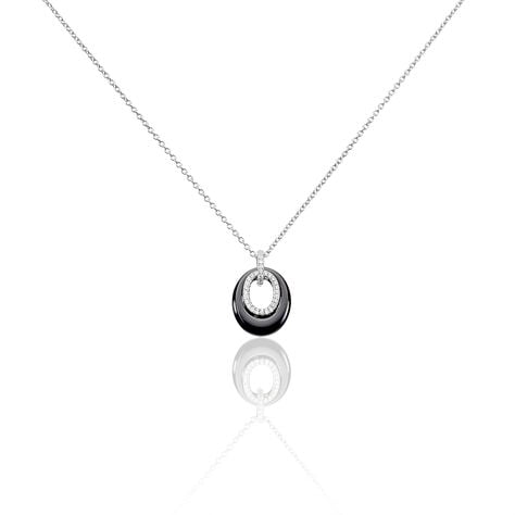 Collier Suhayla Argent Blanc Céramique Et Oxyde De Zirconium - Colliers avec pierres Femme | Marc Orian