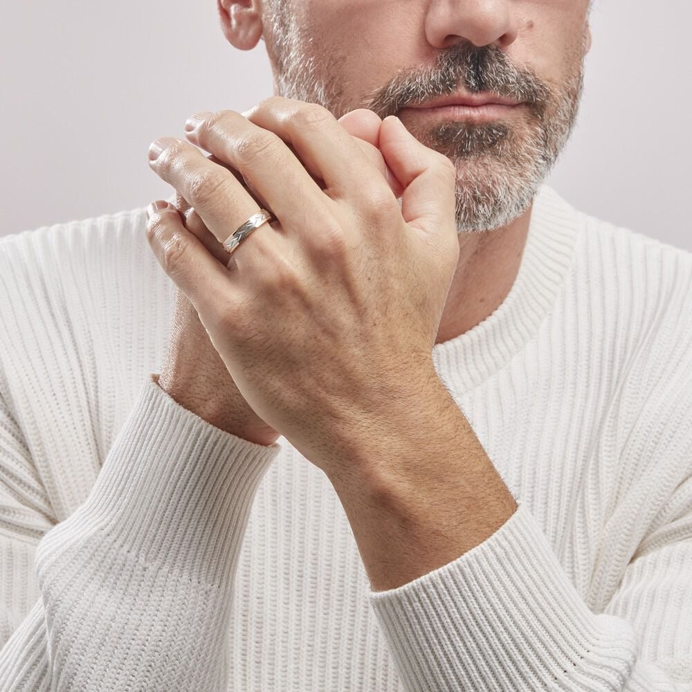 Alliance Effet Epi Mat Or Bicolore - Alliances duo Unisex | Marc Orian