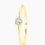 Bague Argent Jaune 925/1000 Cercle Topaze Bleu Sky - Bagues pierres fines Femme | Marc Orian
