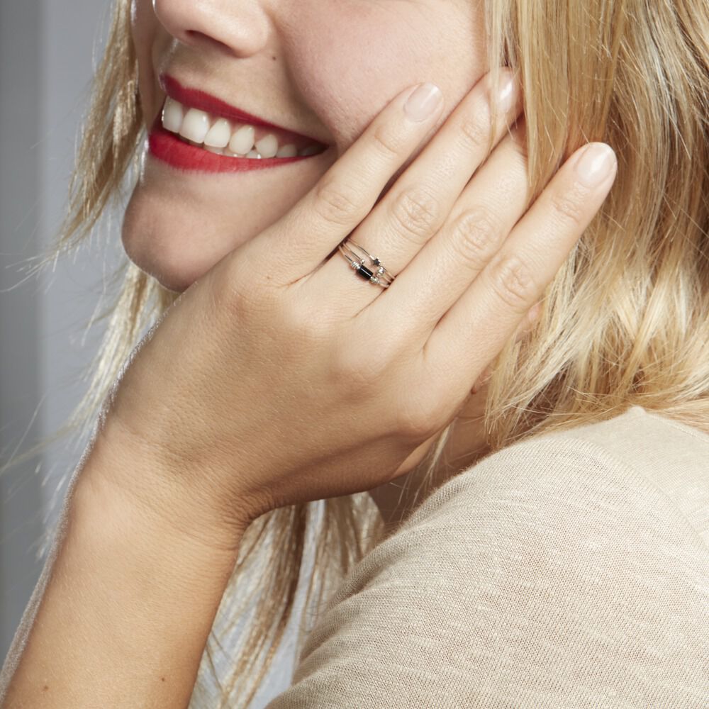 Bague Soaad Argent Blanc Oxyde De Zirconium - Bagues avec pierre Femme | Marc Orian