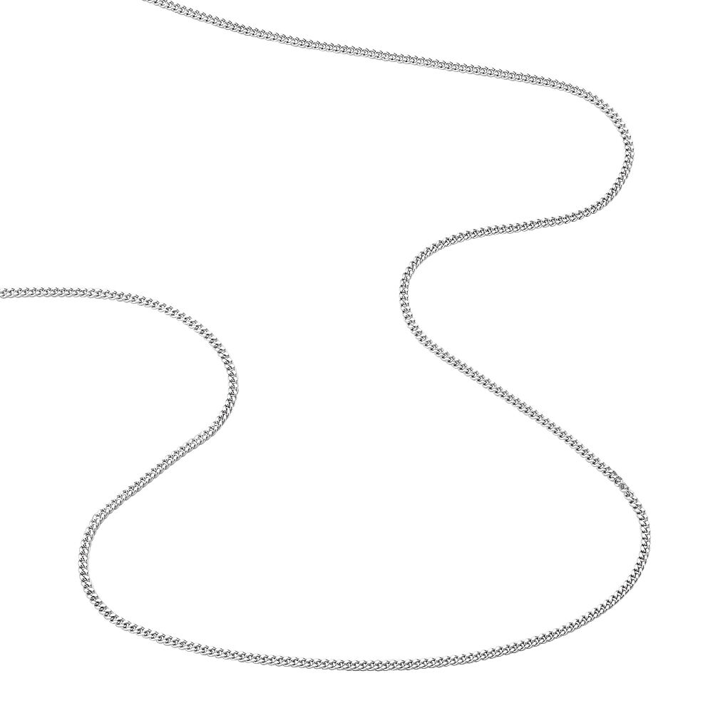 Chaîne Maille Gourmette Or Blanc - Chaines Famille | Marc Orian