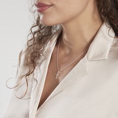Pendentif Canice Croix Or Blanc Oxyde De Zirconium - Pendentifs Femme | Marc Orian