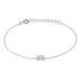 Bracelet Coeur Gravable Or Blanc - Bracelets Medailles Femme | Marc Orian