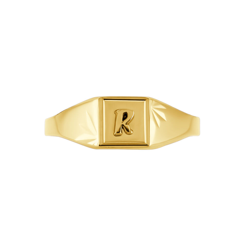 Chevalière Or Jaune Garth - Chevalières Femme | Marc Orian