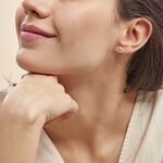 Boucles D'oreilles Puces Eleanor Fleur Or Jaune Oxyde De Zirconium - Puces Femme | Marc Orian