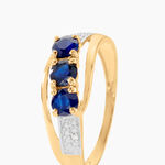 Bague Or Jaune Abelard Saphirs Diamants - Bagues fian&ccedil;ailles Femme | Marc Orian