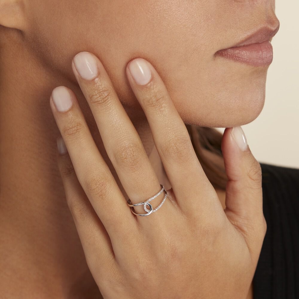 Bague Or Blanc Traci Diamants - Bagues pierres précieuses Femme | Marc Orian