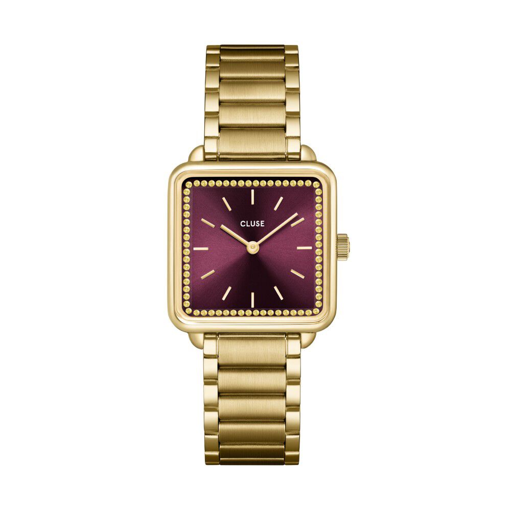 Montre Cluse La Tétragone Bordeaux - Nouveautés Femme | Marc Orian