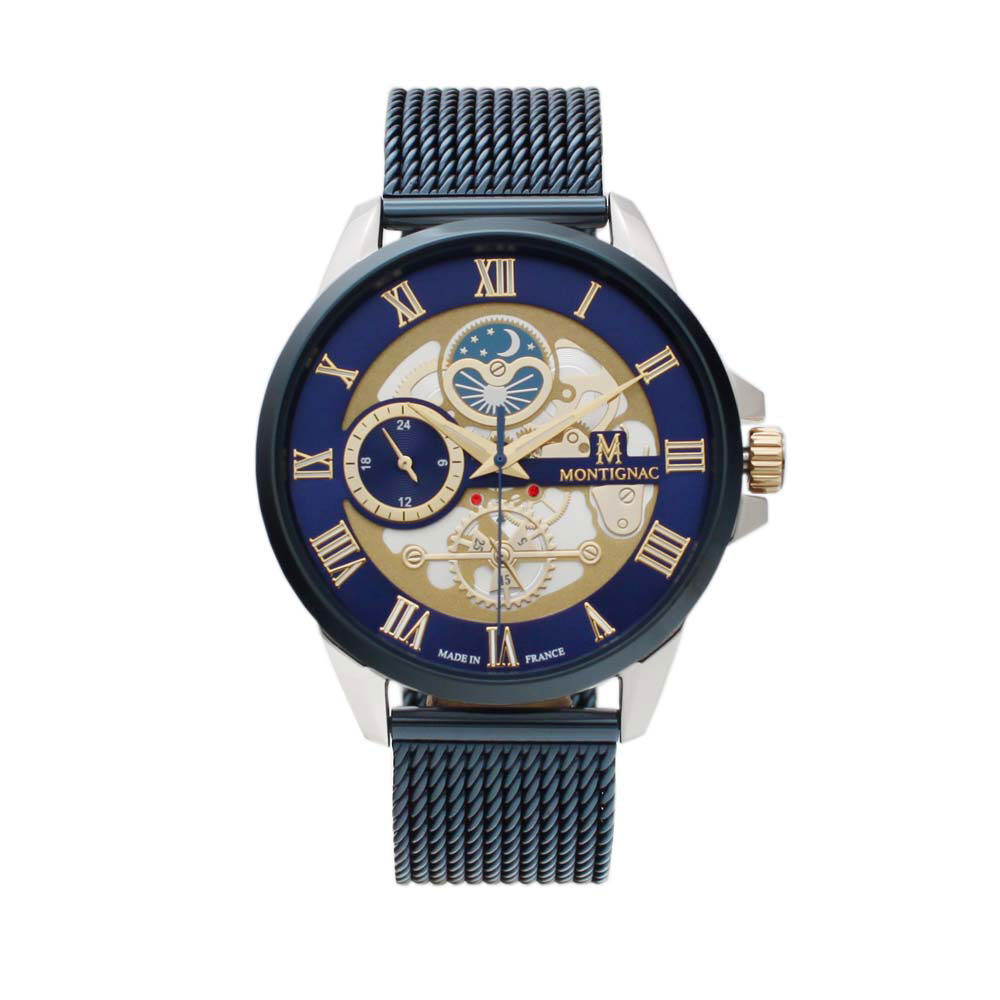 Montre Montignac Round Bleu - Montres &eacute;tanches Homme | Marc Orian