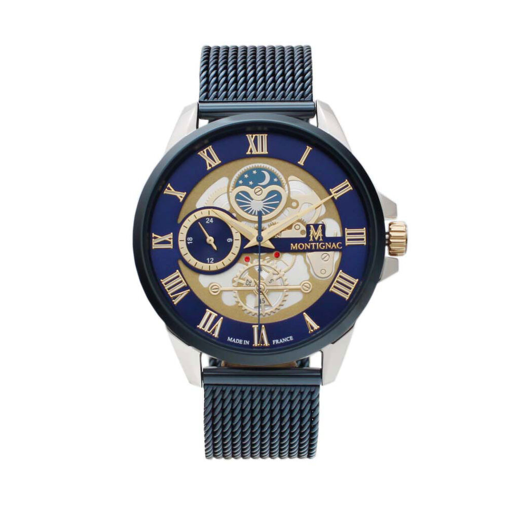 Montre Montignac Round Bleu - Montres &eacute;tanches Homme | Marc Orian