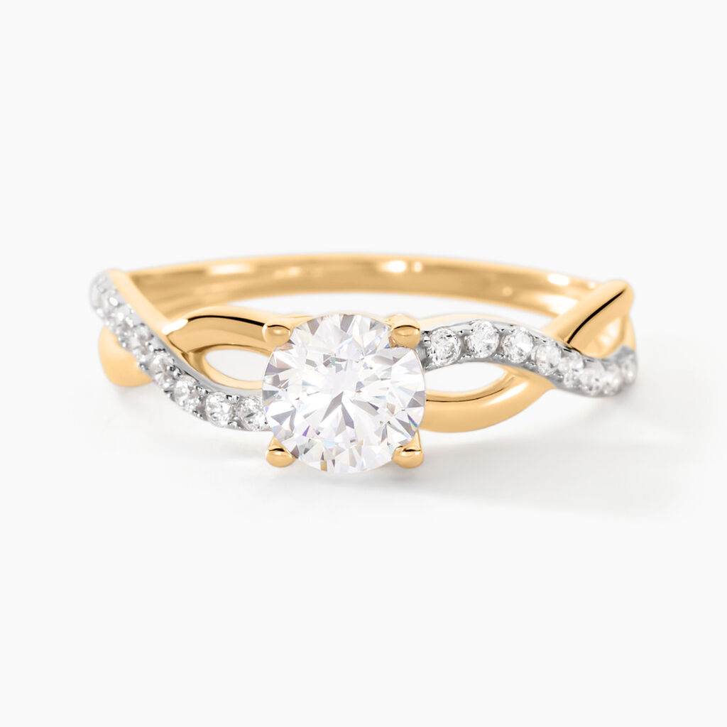 Bague Tilla Or Jaune Oxyde De Zirconium - Solitaires Femme | Marc Orian