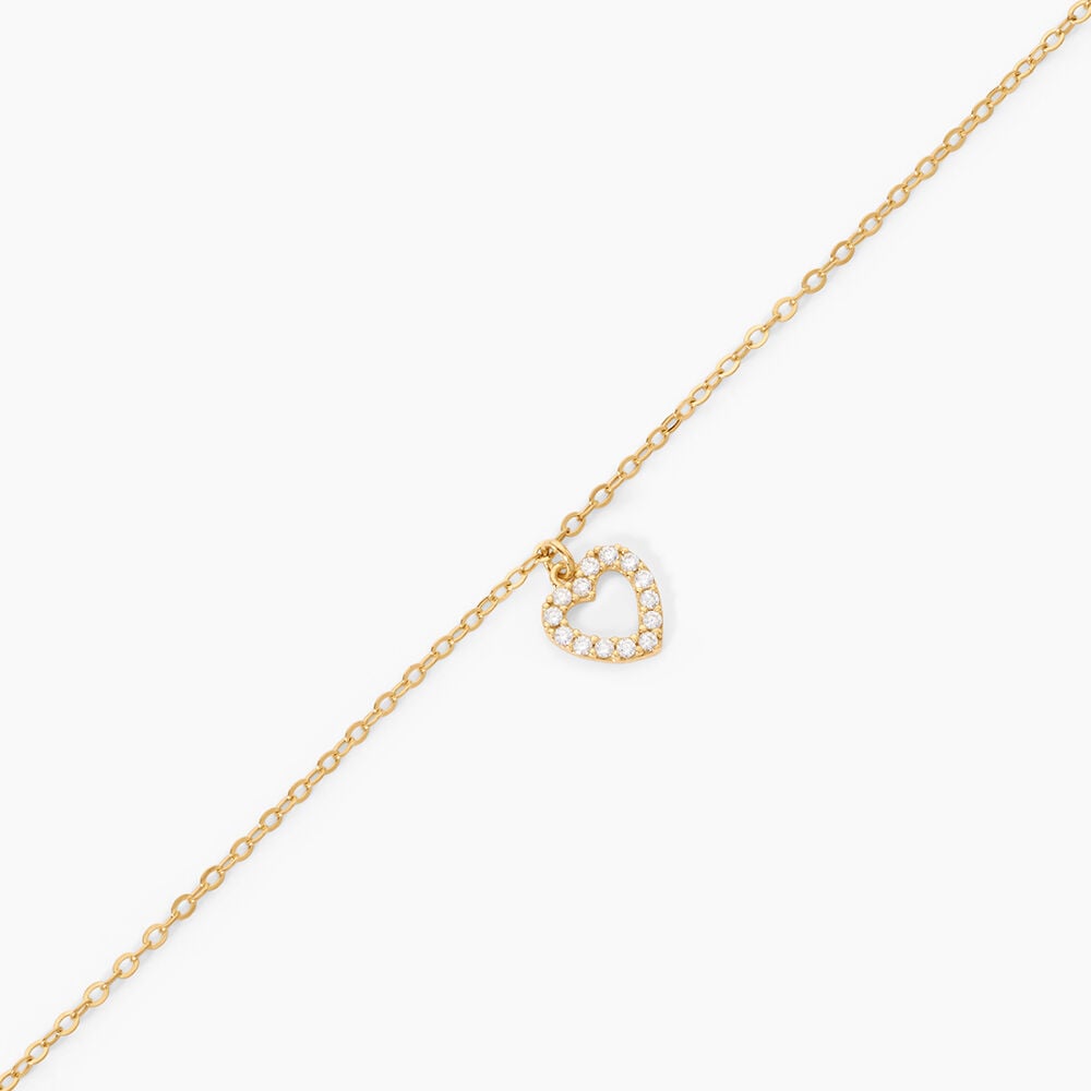 Cha&icirc;ne De Cheville Samanta Argent Dor&eacute; A L'Or 750/1000 Oxyde De Zirconium - Chaines de cheville Femme | Marc Orian