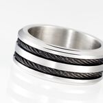 Bague Men's Steel Acier Blanc - Bijoux fantaisie Homme | Marc Orian