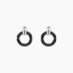Boucles D'oreilles Pendantes Bertillianne Argent  C&eacute;ramique Et Oxyde - Pendantes Femme | Marc Orian