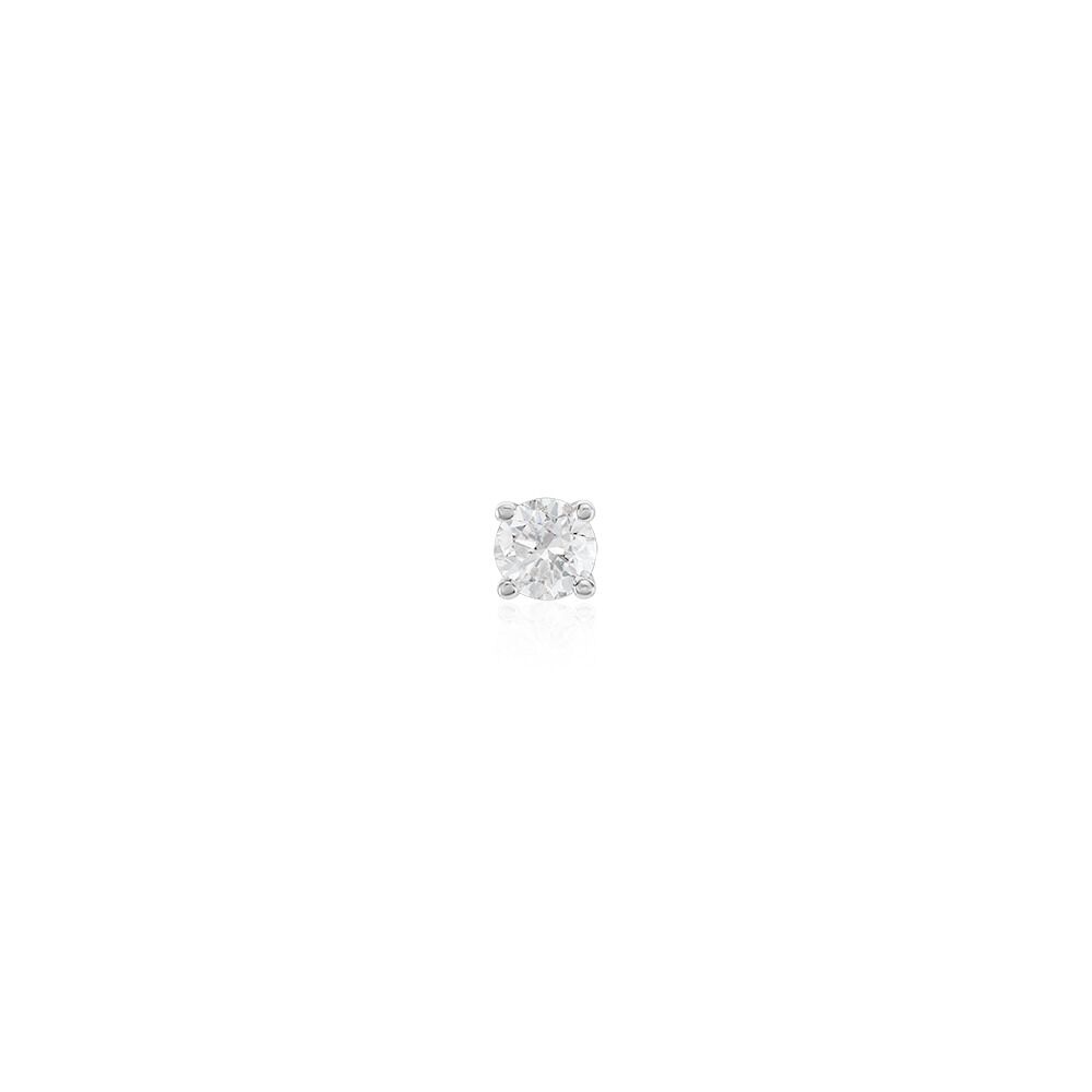 Boucle D'oreille Puce Unitaire Victoria Or Blanc Diamant - Puces Famille | Marc Orian