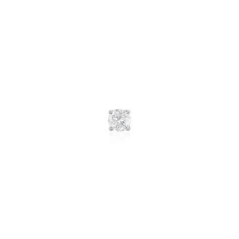 Boucle D'oreille Puce Unitaire Victoria Or Blanc Diamant - Puces Famille | Marc Orian
