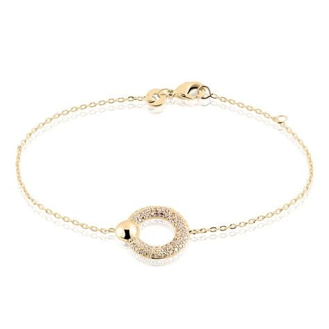 Bracelet Vivienna Plaque Or Jaune Oxyde De Zirconium - Bracelets chaînes Femme | Marc Orian