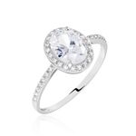 Bague Or Blanc Flavian Oxyde De Zirconium - Solitaires Femme | Marc Orian