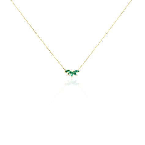 Collier Josslyn Or Jaune Emeraude - Colliers avec pierres Femme | Marc Orian