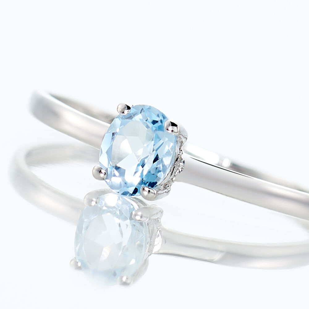 Bague Lily Or Blanc Topaze - Bagues pierres fines Femme | Marc Orian