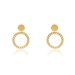 Boucles D'oreilles Pendantes Faro Acier Jaune - Pendantes Femme | Marc Orian