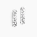 Bijoux D'oreilles Argent Blanc Precieux Flocon Oxyde De Zirconium - Piercings d'oreilles Femme | Marc Orian