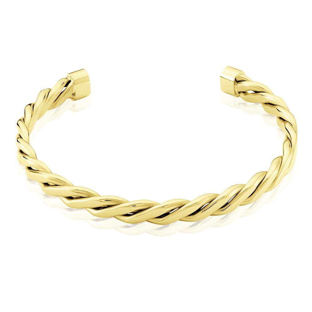 Bracelet Jonc Acier Dore Alexandru - Bracelets joncs Femme | Marc Orian