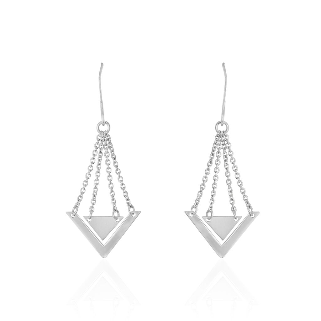Boucles D'oreilles Pendantes Timala Argent Blanc - Pendantes Femme | Marc Orian