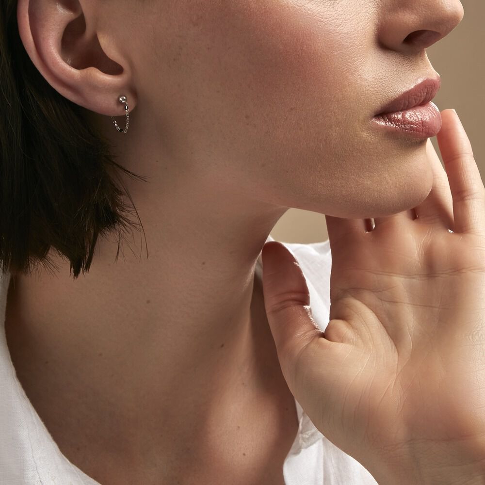 Boucles D'oreilles Pendantes Molly Argent Blanc - Pendantes Femme | Marc Orian