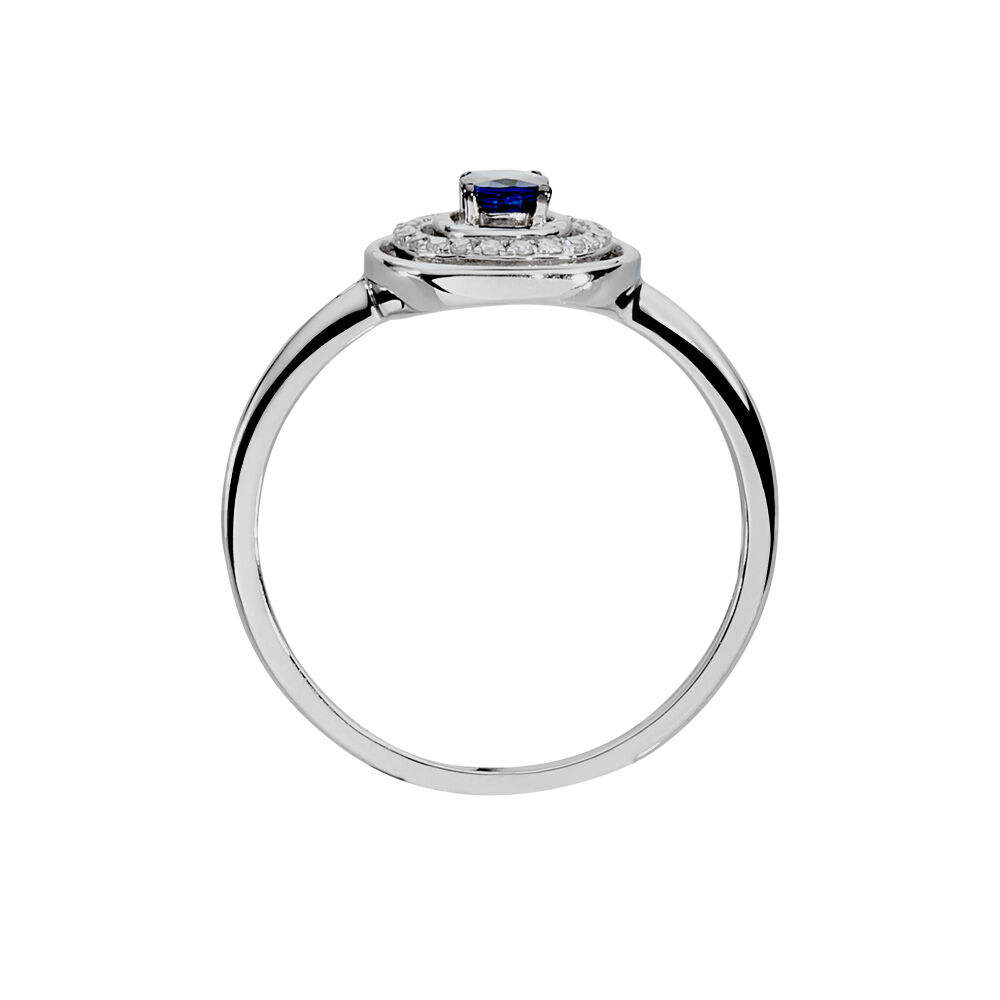 Bague Lina Or Blanc Saphir Et Diamant - Solitaires Femme | Marc Orian
