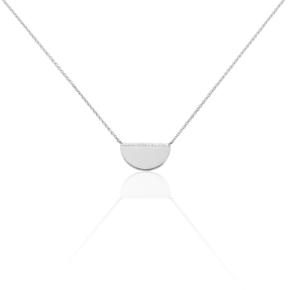 Collier Gilberta Or Blanc Diamant - Colliers avec pierres Femme | Marc Orian