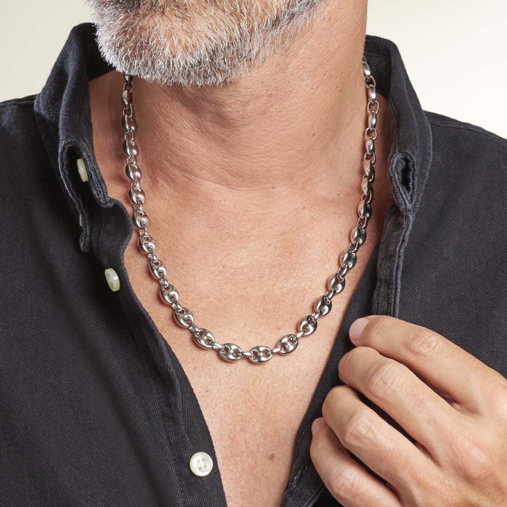 Collier Phebus Him Chabane Acier Blanc - Colliers Homme | Marc Orian