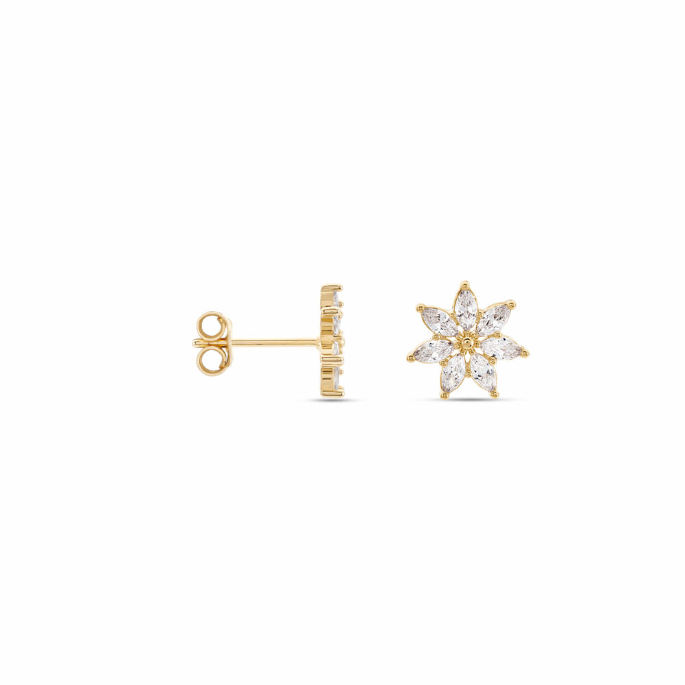 Boucles D'oreilles Puces Mia Plaqué Or Doré Oxyde De Zirconium - Puces Femme | Marc Orian