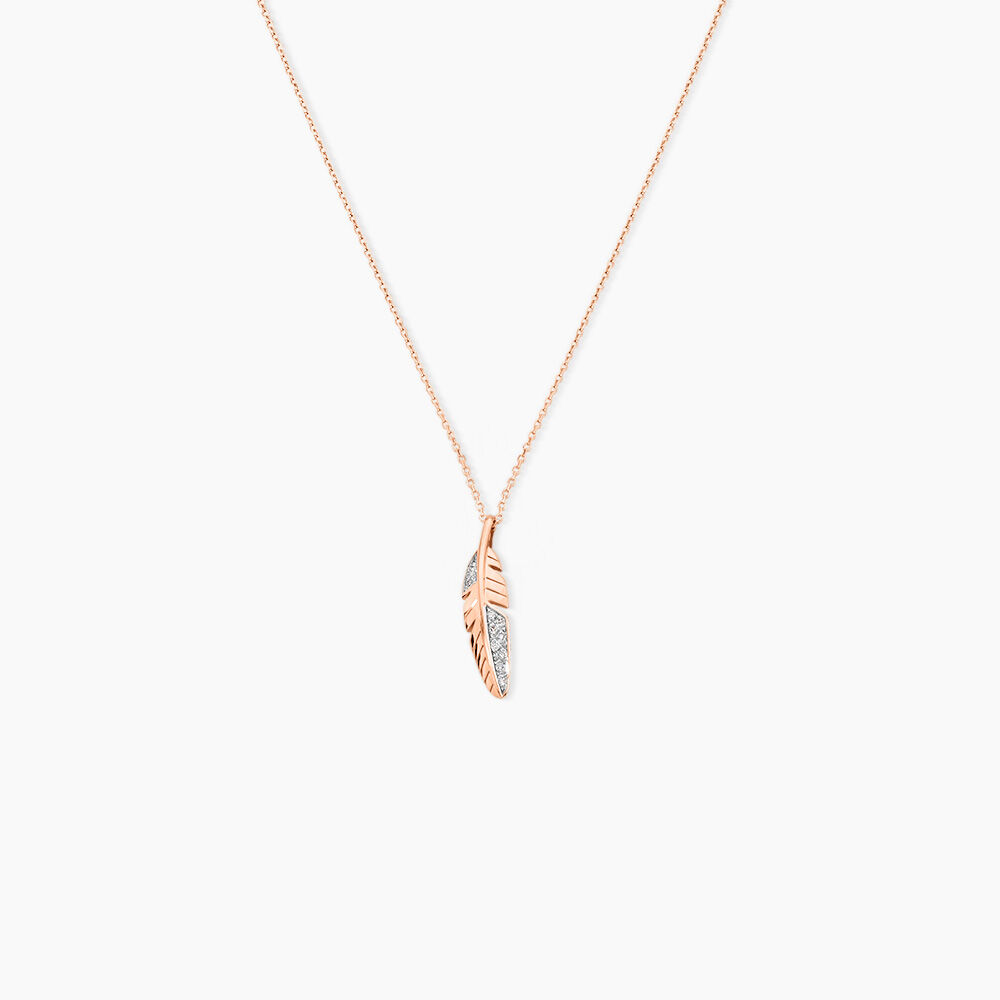 Collier Clodie Or Rose Diamant - Colliers avec pierres Femme | Marc Orian