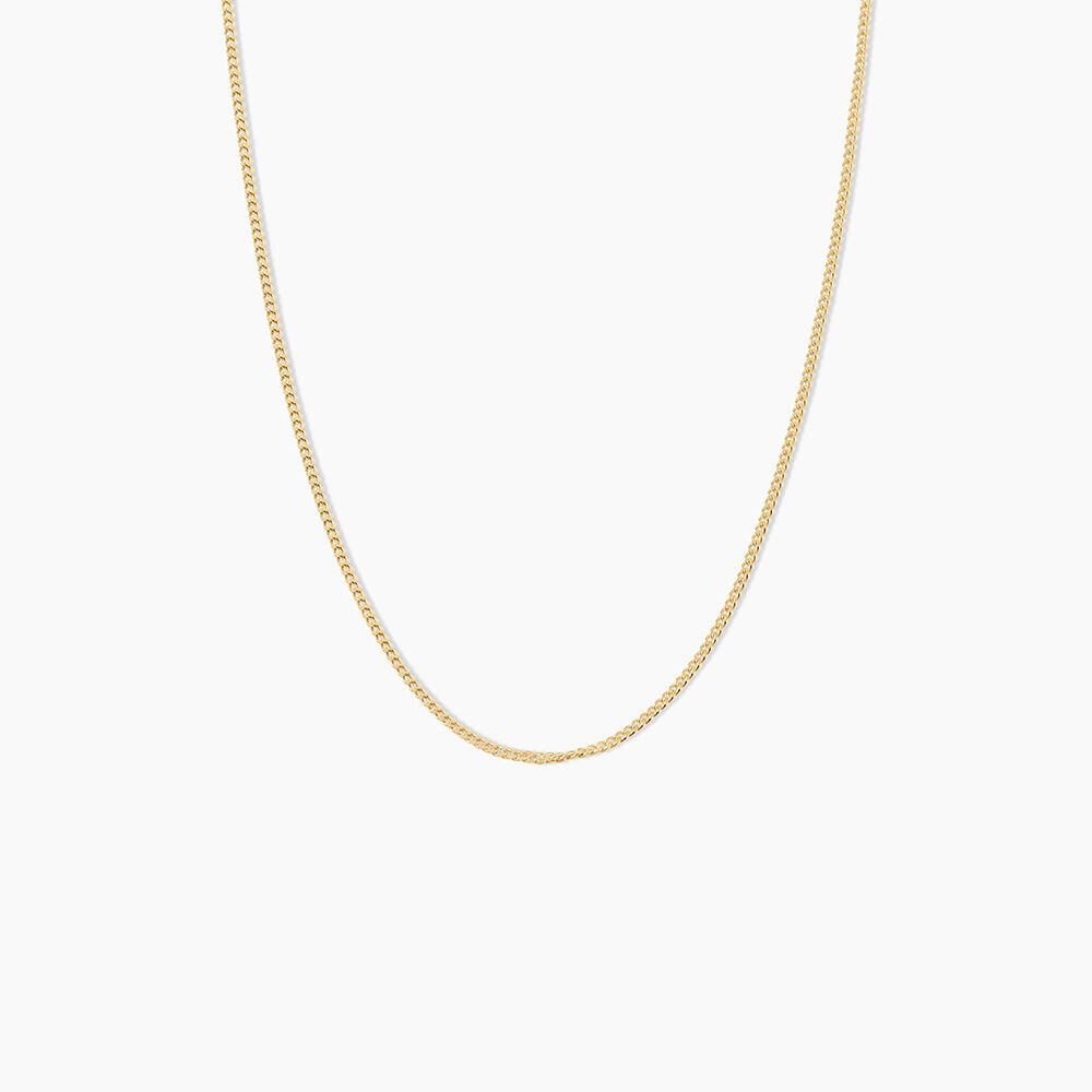 Chaine Ixia Maille Gourmette Diam Argent Dor&eacute; A L'Or 750/1000 - Chaines Unisex | Marc Orian