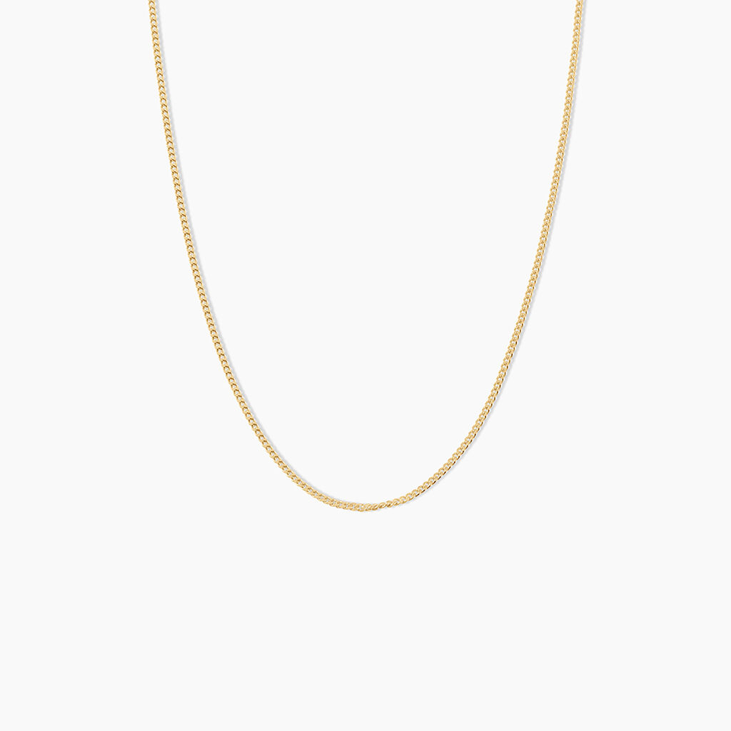 Chaine Ixia Maille Gourmette Diam Argent Dor&eacute; A L'Or 750/1000 - Chaines Unisex | Marc Orian