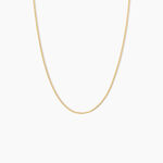 Chaine Ixia Maille Gourmette Diam Argent Dor&eacute; A L'Or 750/1000 - Chaines Unisex | Marc Orian