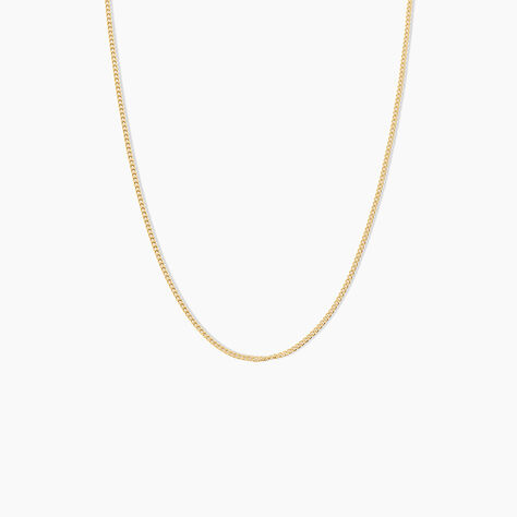 Chaine Ixia Maille Gourmette Diam Argent Dor&eacute; A L'Or 750/1000 - Chaines Unisex | Marc Orian