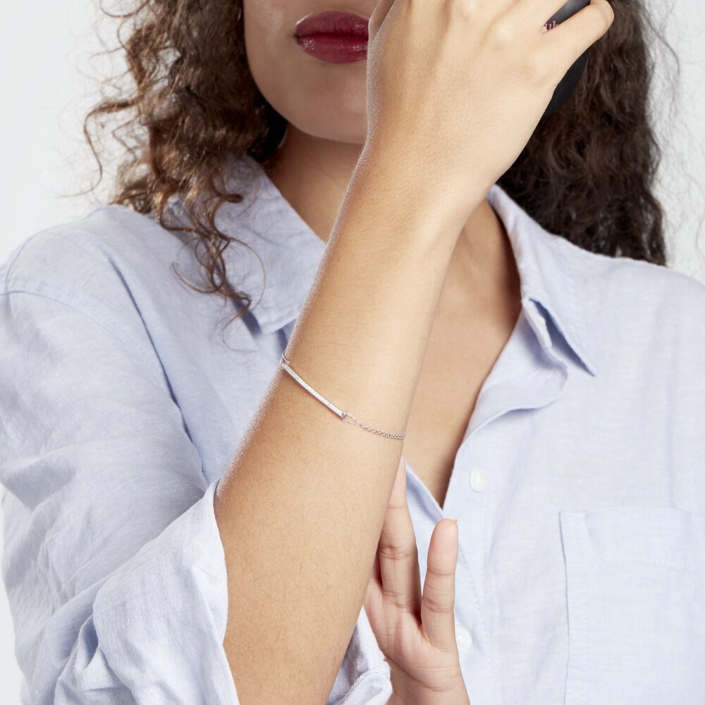 Bracelet Amr Argent Oxyde De Zirconium - Bracelets chaînes Femme | Marc Orian