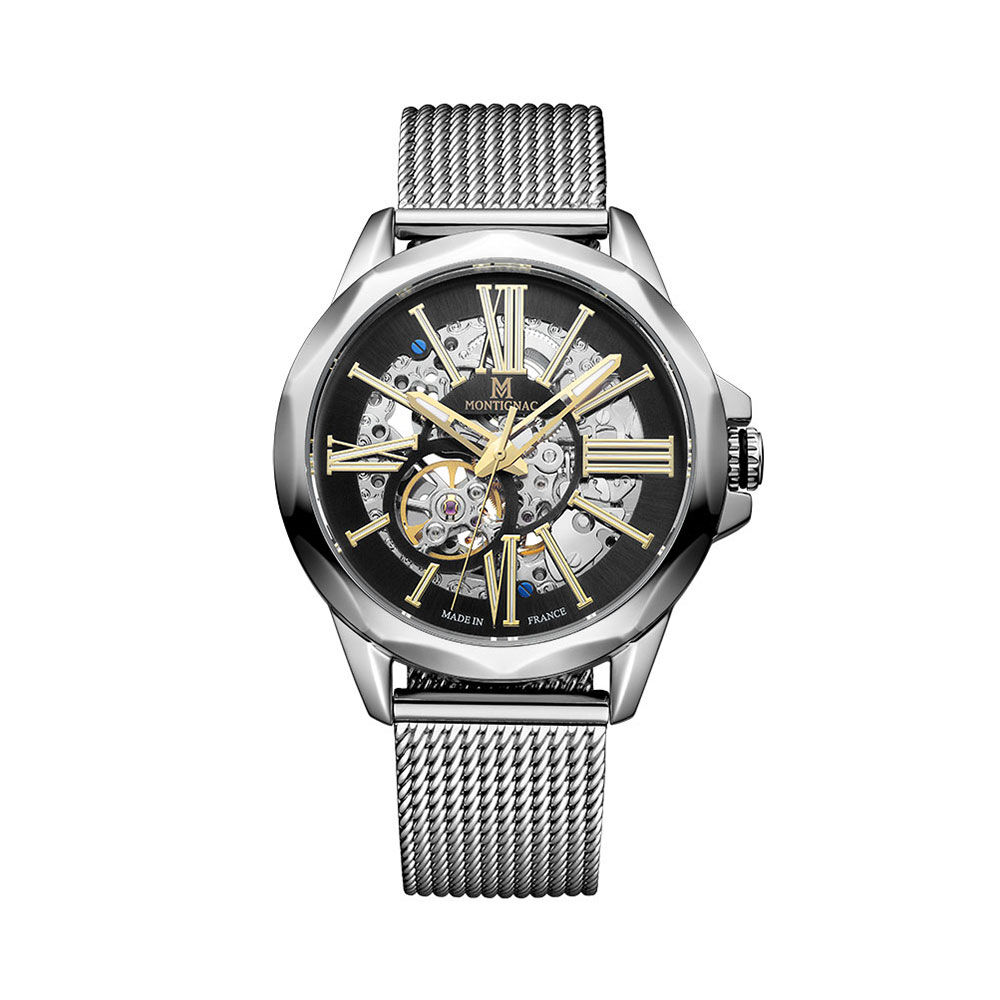Montre Montignac Round Automatique Noir - Montres automatiques Homme | Marc Orian