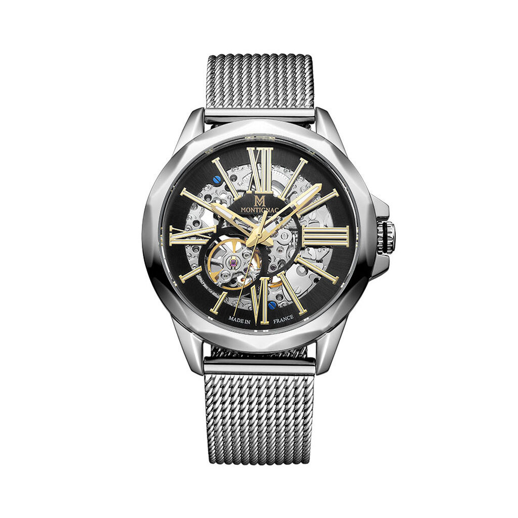 Montre Montignac Round Automatique Noir - Montres automatiques Homme | Marc Orian
