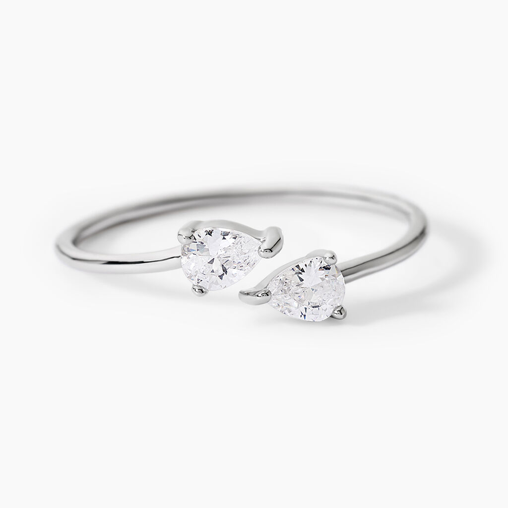 Bague Cinzia Argent Blanc Oxyde De Zirconium - Bijoux fantaisie Femme | Marc Orian