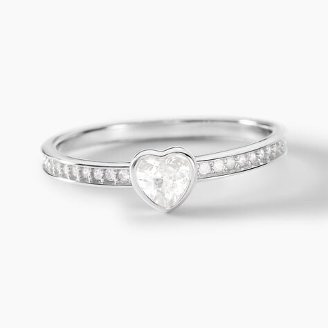 Bague Solitaire Mathylda Argent Blanc Oxyde De Zirconium - Bijoux fantaisie Femme | Marc Orian